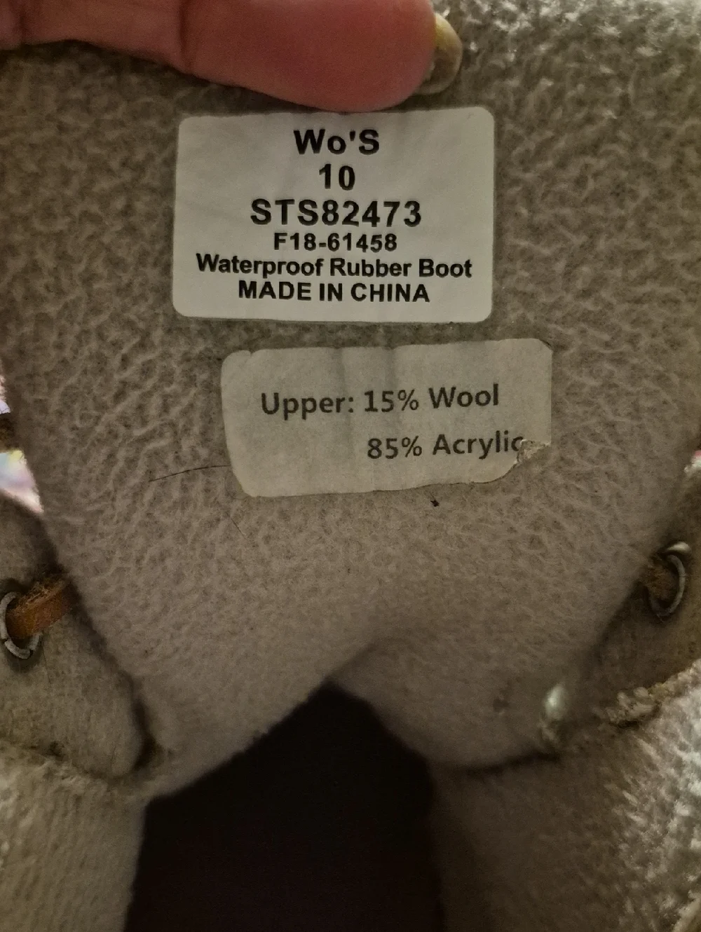 Sperry  Saltwater cream&gray Duck Boots. EC. 3M Thinsulate Womens Sz 10.(#2015S)